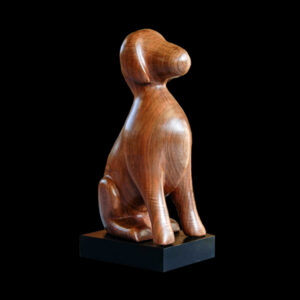 Chien Sculpture noyer